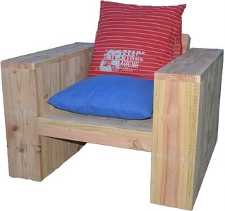 Steigerhouten Loungestoel Deluxe